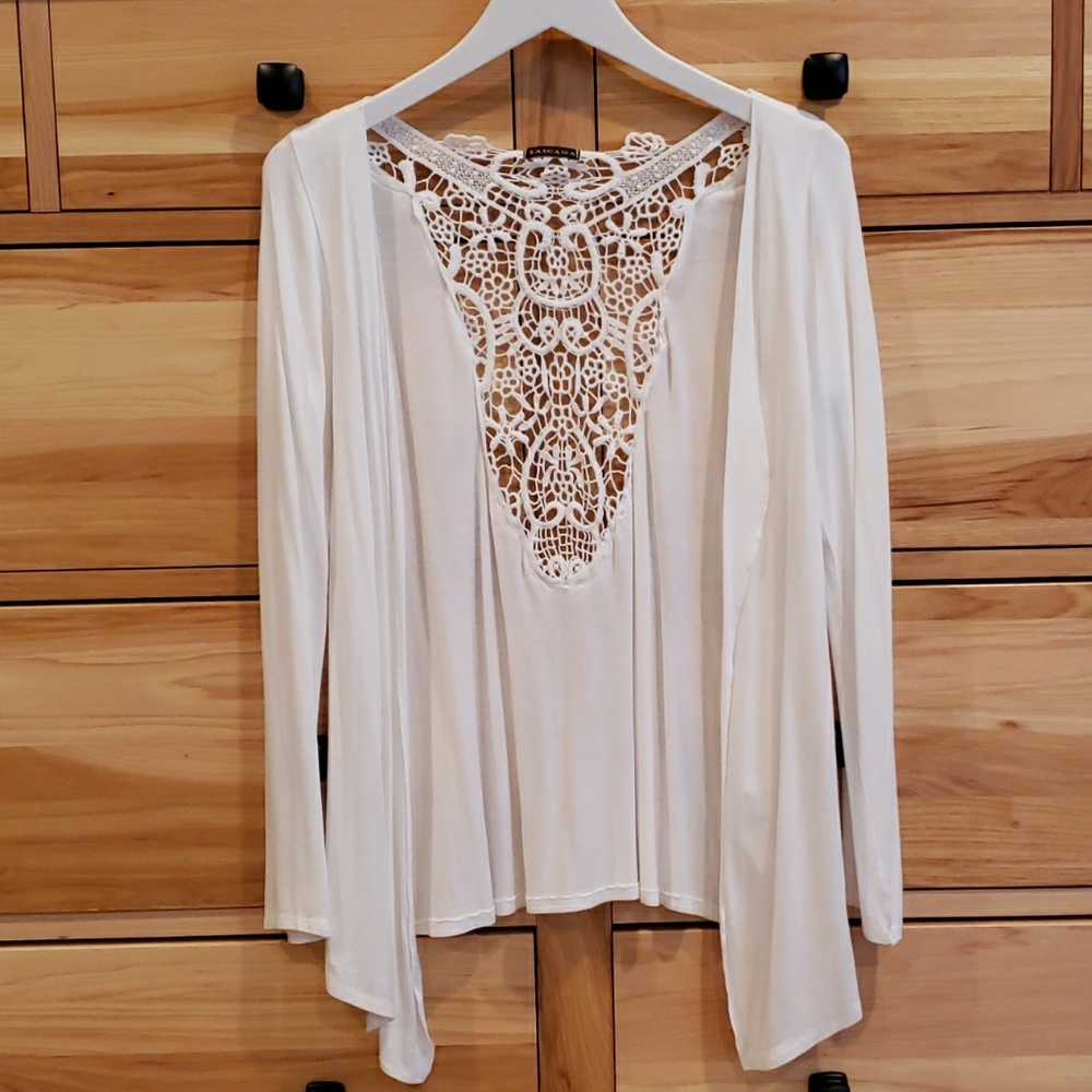 White Cardigan Size XS (2) by LASCANA